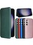 Samsung Galaxy S24 Kart Ekleme Deri Folio Flip Case Fiber Için Telefon Kılıfı (Yurt Dışından) 1