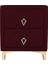 Ruby 2 Çekmeceli Komodin Gold Model Kapitoneli İki Kapaklı Komodin Bordo 2