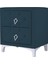 Ruby 2 Çekmeceli Komodin Silver Model Kapitoneli İki Kapaklı Komodin Mavi 3