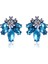 Renkli Kristal Opal Taşlı Kadın Piercing Rhinestone Kakma Metal Saplama Kız Noel Takı Küpe (Yurt Dışından) 1