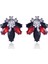 Renkli Kristal Opal Taşlı Kadın Piercing Rhinestone Kakma Metal Saplama Kız Noel Takı Küpe (Yurt Dışından) 1
