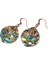 Doğal Abalone Kabuk Dangle Hayat Ağacı Tel Sarılmış Damla Kadın Takı Stili 2 Küpe (Yurt Dışından) 3