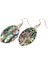 Doğal Abalone Kabuk Dangle Hayat Ağacı Tel Sarılmış Damla Kadın Takı Stili 2 Küpe (Yurt Dışından) 4