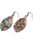 Doğal Abalone Kabuk Dangle Hayat Ağacı Tel Sarılmış Damla Kadın Takı Stili 2 Küpe (Yurt Dışından) 5