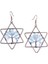 Tel Sarılı Hayat Ağacı Kristal Damla Geometrik Heksagram Doğal Gül Kuvars Mineral Çip Dangle Kadın Takı Küpe (Yurt Dışından) 1