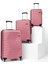 Suitcase Abs 3'lü Gül Kurusu Lüx Valiz Seyahat Seti 600.08-SET 2