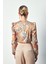Desenli Bodysuit Bluz - Camel 5