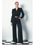 Kruvaze Desenli Bodysuit Bluz - Siyah 1