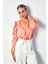 Kruvaze Desenli Bodysuit Bluz - Somon 4
