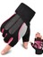 Pembe Siyah Stil Xl Beden 1 Çift Spor Ağır Eğitim Yarım Parmak Eldiven Kaymaz Genişletilmiş Dambıl Giyilebilir Bilek Desteği Pull-Up Halter (Yurt Dışından) 1