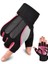 Pembe Siyah Stil Xl Beden 1 Çift Spor Ağır Eğitim Yarım Parmak Eldiven Kaymaz Genişletilmiş Dambıl Giyilebilir Bilek Desteği Pull-Up Halter (Yurt Dışından) 3