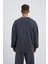 Yıkamalı Oversize Sweatshirt Siyah 2