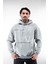 Kapüşonlu King Baskılı Sweatshirt Ekru 1