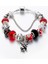 Kadın Charm Bileklik, Kırmızı Boncuklu ve Siyah Boncuklu Yılan Kemik Zinciri, Hazine Kutusu Tokalı Bileklik, Çoğu Bileğe Uyuyor, Kadınlar Için En Iyi Tatil Hediyeleri (Boyut: 17CM) (Yurt Dışından) 4