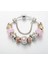 Kadın Charm Bileklik, Pembe Kristal Boncuklu Bileklik, Kalp Kolye, Kadınlar, Kızlar Için Sevgililer Günü Hediyeleri (Boyut: 17CM) (Yurt Dışından) 4