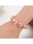 Kadın Charm Bileklik, Pembe Çiçek Kolye Bileklik, Kristal Boncuklu Yılan Zincir, Onun Için En Iyi Hediye (Boyut: 18CM) (Yurt Dışından) 3