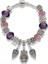 Kadın Charm Bileklik, Mor Boncuklu Baykuş Kolye Yılan Kemik Zinciri, Hazine Kutusu Toka Bileklik, Çoğu Bileğe Uyuyor, Kadınlar Için En Iyi Tatil Hediyeleri (Boyut: 18CM) (Yurt Dışından) 1