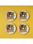 Keith Haring Colored Porselen Pasta Tabağı 4'lü (19 Cm) 1
