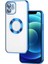 iPhone 11 - Uyumlu Kamera Korumalı Logo Gösteren Bls Store Omega Kapak-Mavi 1