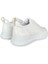 Bağcıklı Kadın Spor Sneaker Ayakkabı Beyaz 5