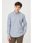 Erkek Yeşil Slim Fit Dar Kesim Düğmeli Yaka Pamuklu Kareli Gömlek 2