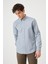 Erkek Yeşil Slim Fit Dar Kesim Düğmeli Yaka Pamuklu Kareli Gömlek 4