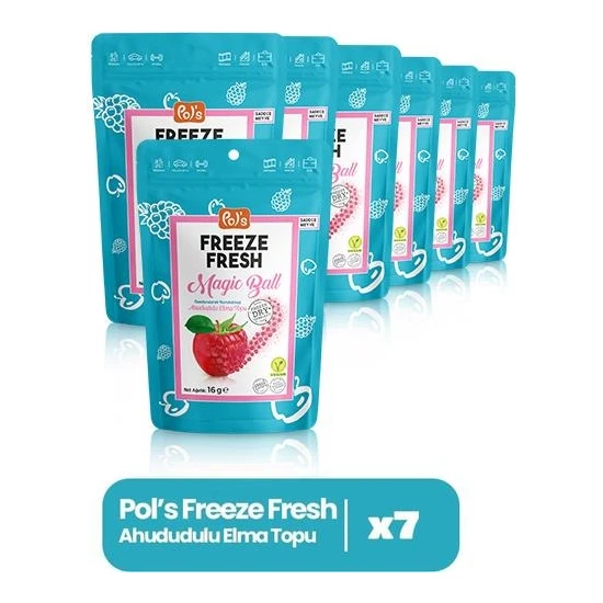 Pol's Freeze Fresh Magic Ball Ahududulu Elma Topu 16 gr X7 Adet