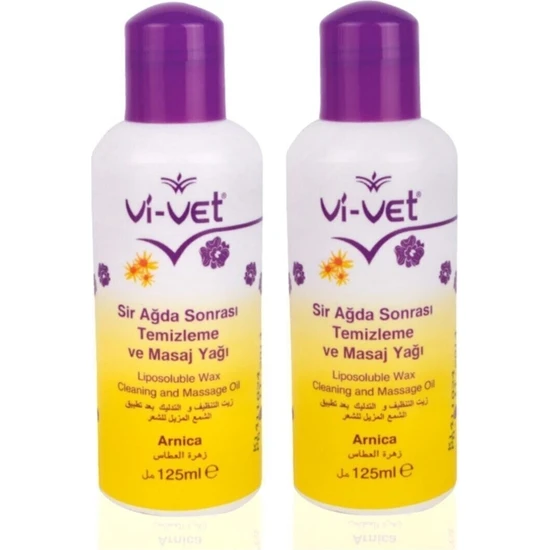 Vi-Vet Vivet 2 Adet Vivet Sir Ağda Sonrası Temizleme ve Masaj Yağı 125 ml Arnica