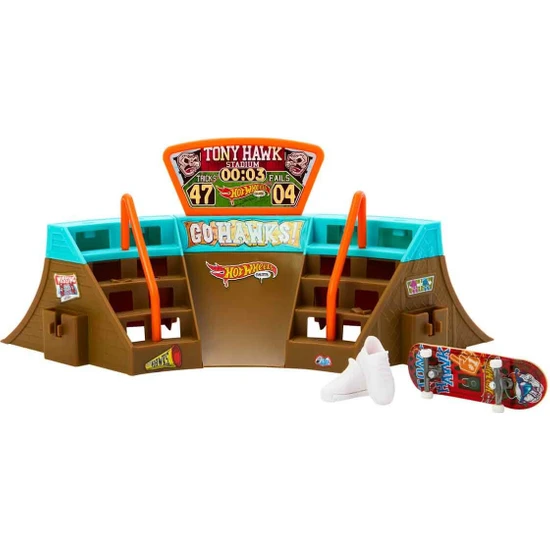 Hot Wheels Skate Parmak Kaykay Macerasına Başlangıç Seti HGT91 - Stadium Skatepark