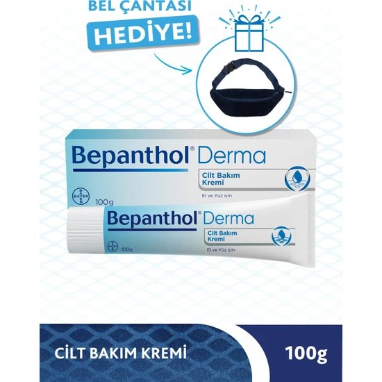 Bepanthol Derma Cilt Bakım Kremi 100g + Bel Çantası
