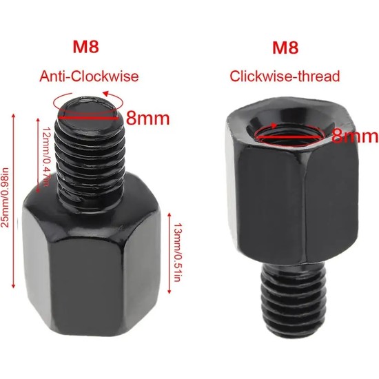 Pengfushop5 8 mm Ila 8 mm A Tipi Stil 2 Adet Motosiklet Fiyatı