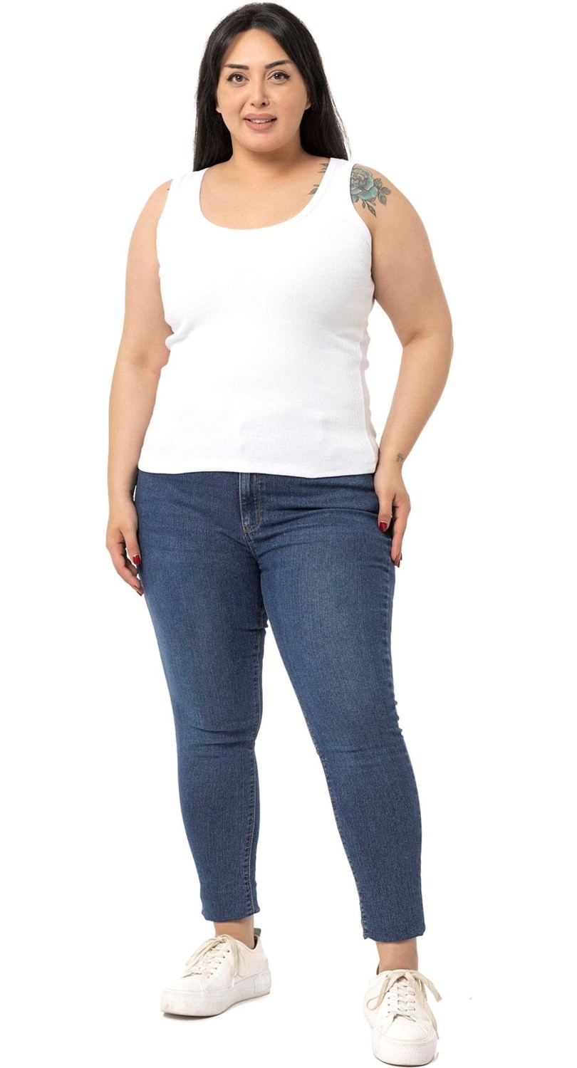 Disentis Modest Büyük Beden Askılı Fitilli Kaşkorse Bebe Mavi Body görsel 2