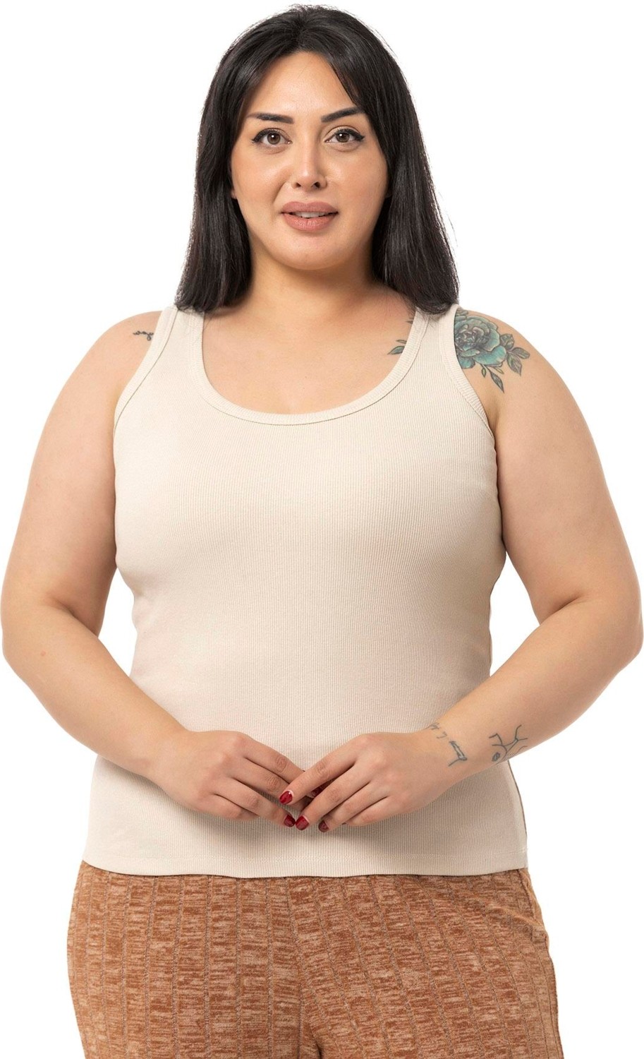 Disentis Modest Büyük Beden Askılı Fitilli Kaşkorse Bebe Mavi Body