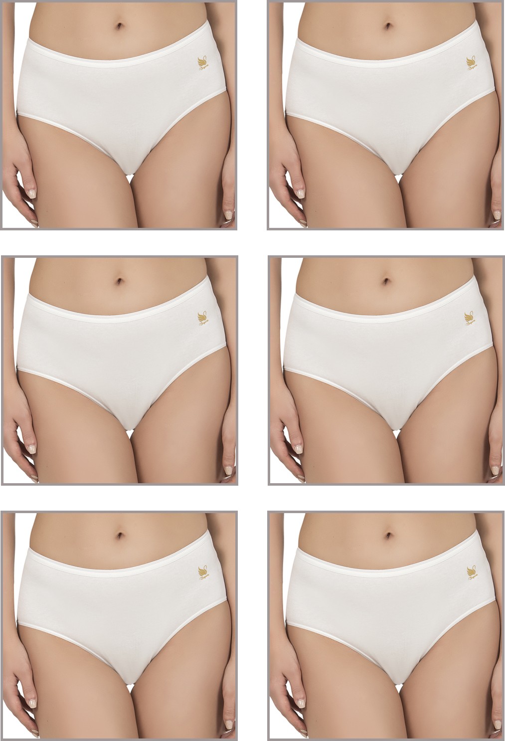 Özkan Underwear Özkan 23922 6'lı Paket Kadın Pamuklu Modal Esnek Yumuşak Yüksek Bel Bato Külot