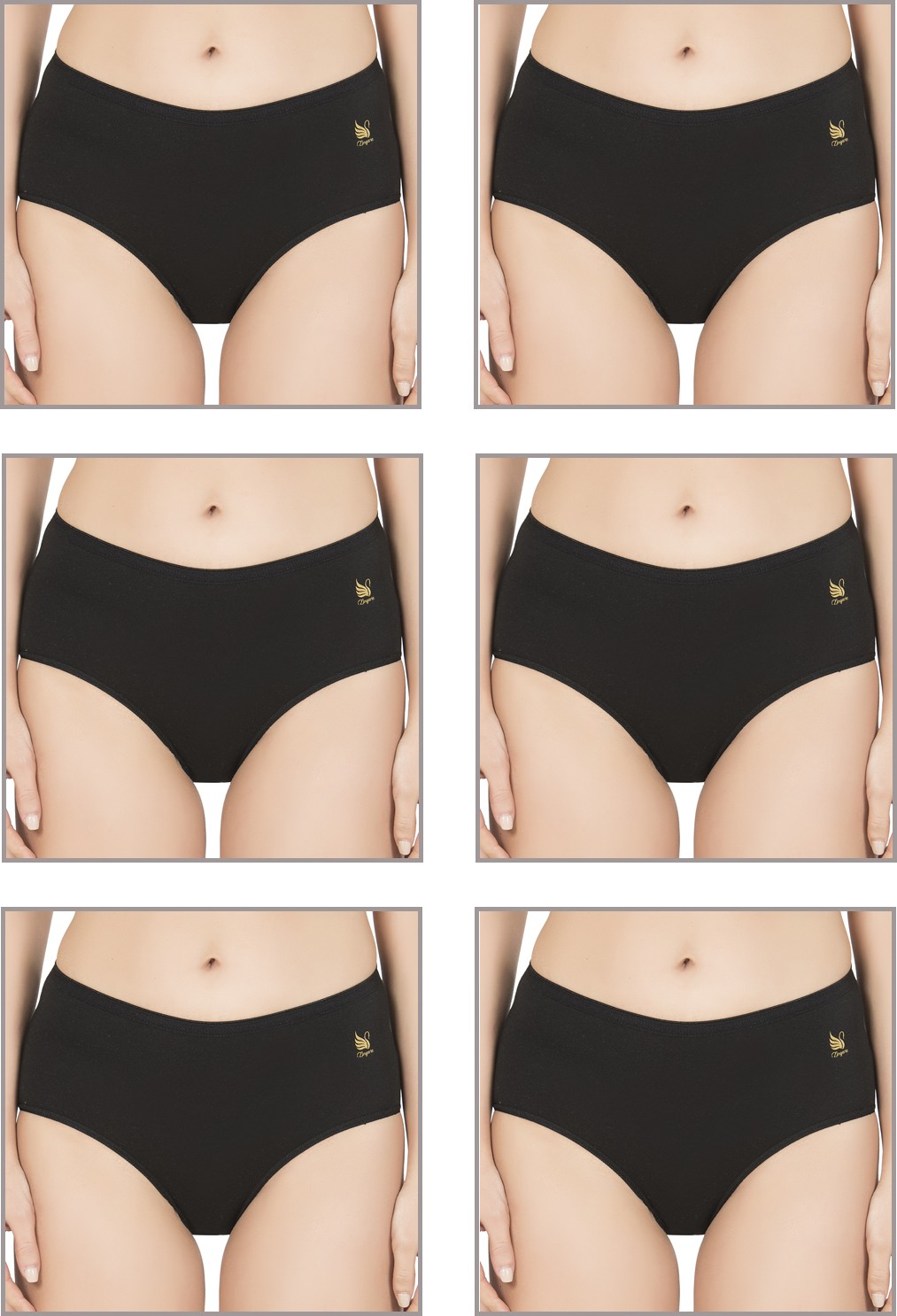 Özkan Underwear Özkan 23922 6'lı Paket Kadın Pamuklu Modal Esnek Yumuşak Yüksek Bel Bato Külot