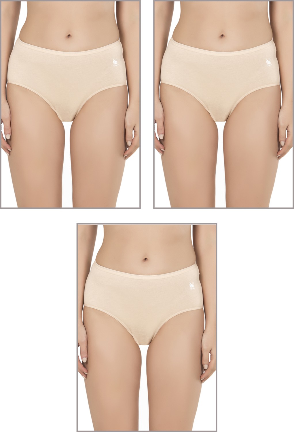 Özkan Underwear Özkan 23922 3'lü Paket Kadın Pamuklu Modal Esnek Yumuşak Yüksek Bel Bato Külot görsel 6