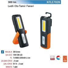 Nt Lights Ntlights 300 Lümen Şarjlı Mıknatıslı Oto Tamir Feneri LED Lamba NTLE7028