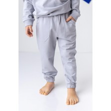 Zeyland Unisex Çocuk Lastikli Düz Jogger Eşofman Altı