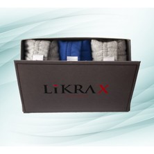 Likrax 3'lü Erkek Çocuk Boxer ( 2 Adet Gri - Saks Mavi )