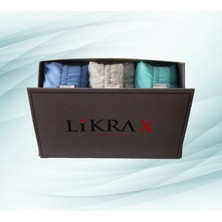 Likrax 3'lü Erkek Çocuk Boxer ( Mavi - Gri - Mint )