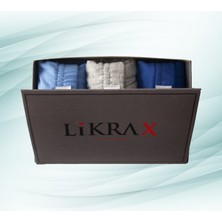 Likrax 3'lü Erkek Çocuk Boxer ( Mavi - Gri - Saks Mavi )