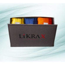 Likrax 3'lü Erkek Çocuk Boxer ( Saks Mavi - Sarı - Turuncu )