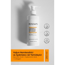 Known Yoğun Nemlendirici ve Aydınlatıcı Jel Temizleyici 250 ml (Ascorbic Acid + Hyaluronic Acid + Collagen)