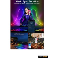 OEM Piksel Neon LED (6X12MM) 5 Metre Hazır Kumandalı Set/ IP68 Koruma / Adreslenebilir / Müzik Kontrol