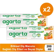 Agarta Doğal Misvak Özlü Florürsüz Diş Macunu 100 ml /130 gr / 2 Adet