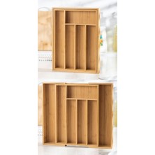 Bena Life Bambu Ayarlanabilir Çekmece içi Kaşıklık  Çekmece İçi Organizer  (25*35*5 / 39*35*5)