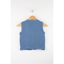 Bondilolly %100 Pamuk Çıtçıtlı Müslin Bebek Yelek