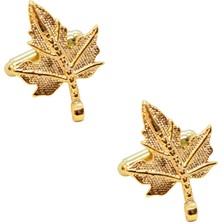 Coolmenclub Yaprak Figürlü Klasik Kol Düğmesi