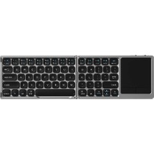 Wiwu Bluetooth Klavye Keyboard Wiwu Fmk-04 Katlanabilir Kablosuz Multifonksiyonel Touchpadli Klavye