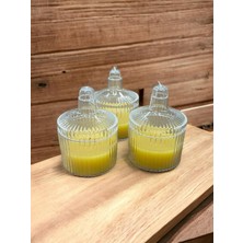 Bum Bum Dekoratif Mum Kapaklı Mika Kutulu Renkli Kokulu Mum Handmade